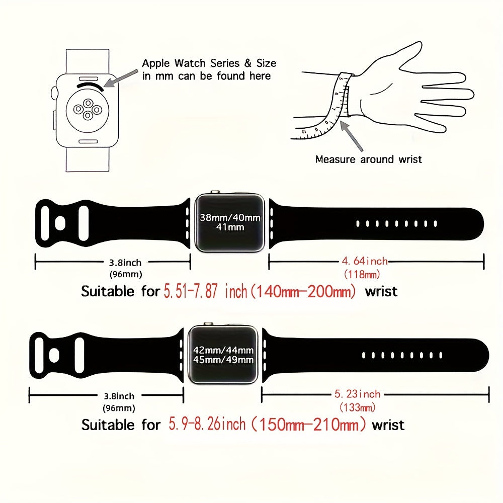 [Durable Silicone Band] Apple Watch Floral Engraved Silicone Band | Durable & Stylish Replacement Strap, Compatible with Series 10/9/7/6/8/5/4/Ultra/2, 38mm-49mm, Ideal for Christmas & Easter Gifts
