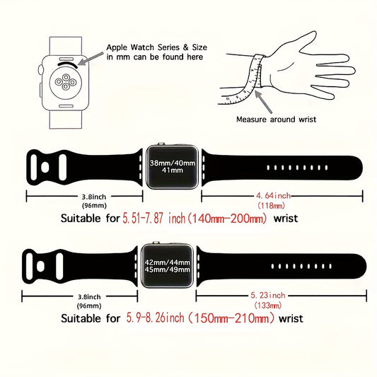 [Durable Silicone Band] Apple Watch Floral Engraved Silicone Band | Durable & Stylish Replacement Strap, Compatible with Series 10/9/7/6/8/5/4/Ultra/2, 38mm-49mm, Ideal for Christmas & Easter Gifts