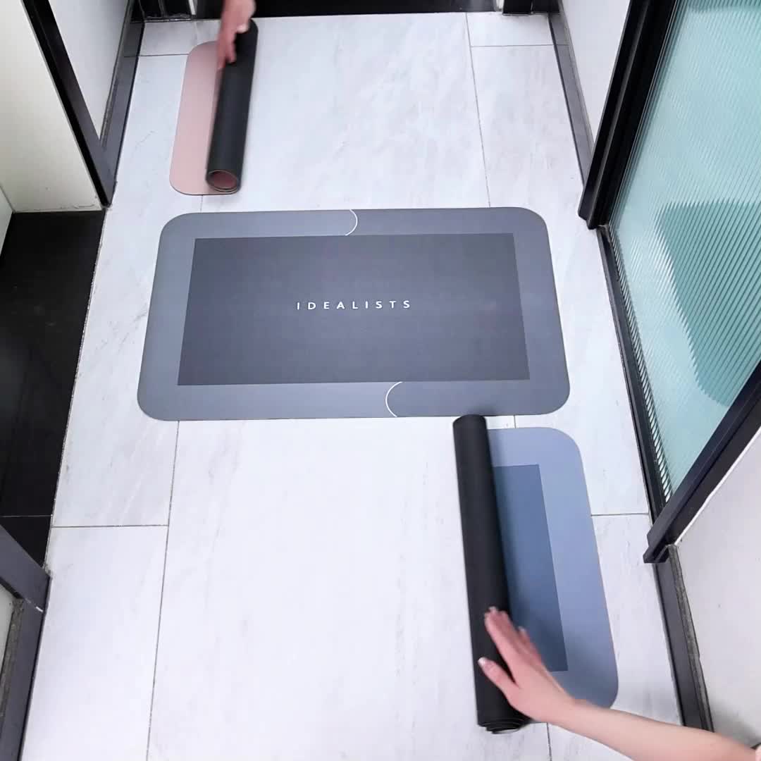 Super Absorbent Diatomite Bath Mat - Quick Dry, Non-slip And Water-absorbing Floor Mat, Soft And Comfortable Bathroom Mat, Suitable For Bathroom, Shower, Laundry Room, Bedroom, Living Room, Doorstep Mat, Kitchen Floor Mat, RV