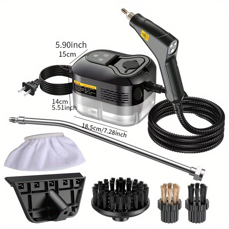 High Pressure Steam Cleaner - Handheld, 1500W, 110V, US Plug, Ideal for Kitchen Fume, Sofa, Small Air Conditioning, Washing Machine, with Multiple Nozzle Attachments, Steam Cleaner for Home Use|Modern Kitchen Cleaner|Durable