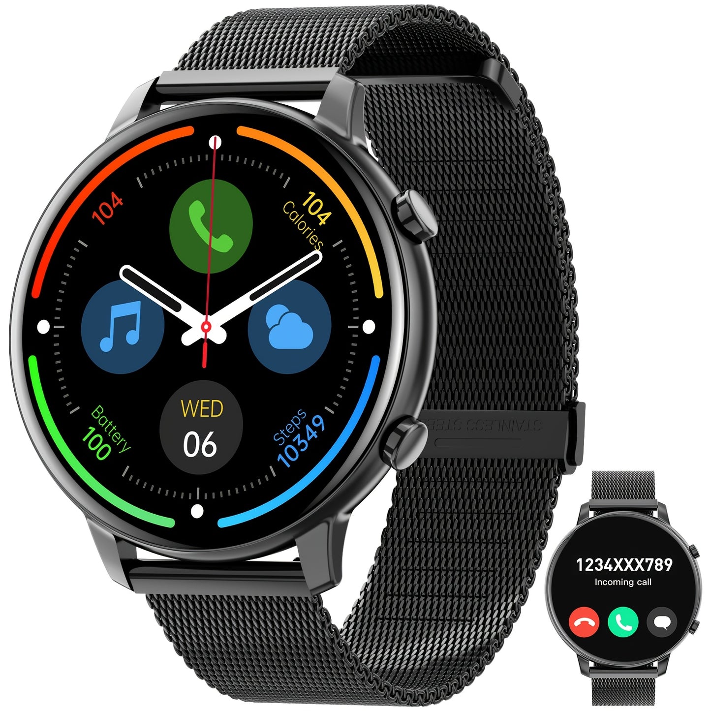 Women's Smartwatch, 1.39'' Wireless Call Smartwatch Gift With Voice Assistant, Remote Camera, 100+sports Modes Compatible With Multiple Mobile Systems