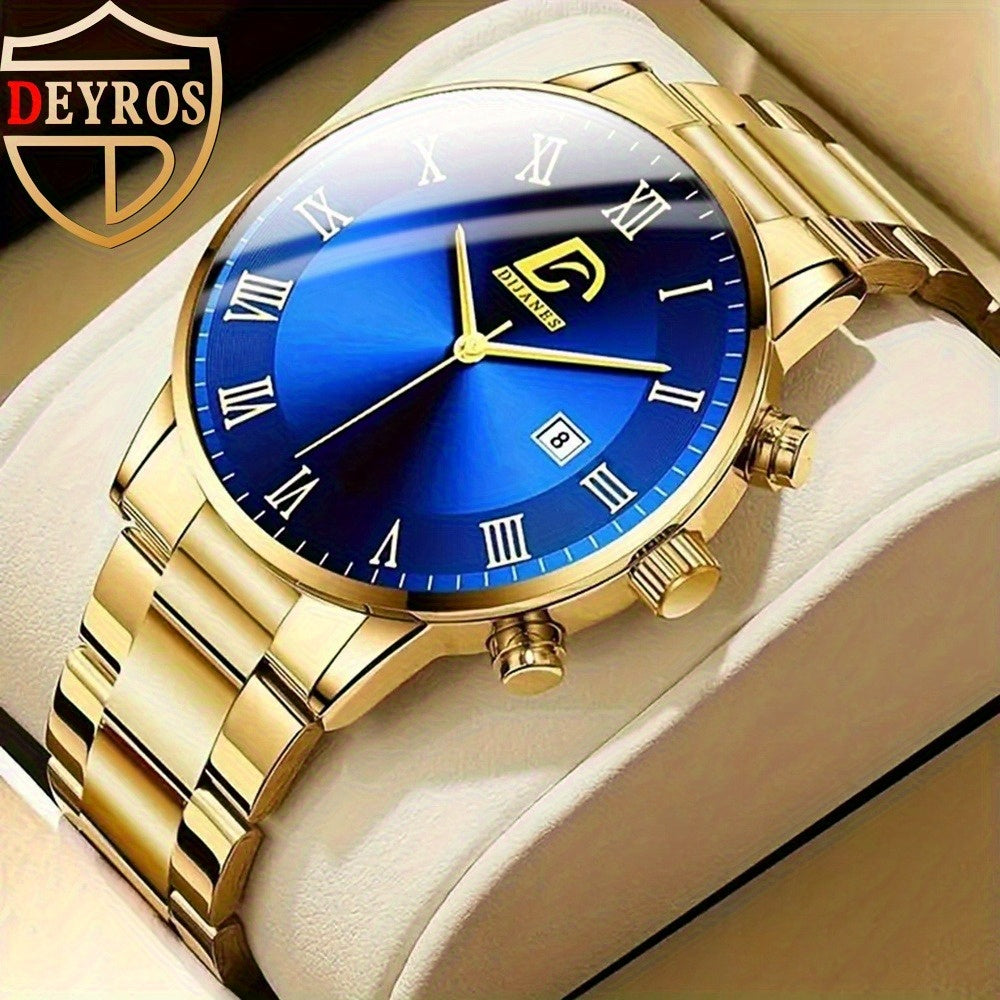10pcs/ set Men Watches Sets, Casual Watches for Men Analog Alloy & Faux Leather Quartz Mens Watches, Multiple Color Men Watch, Ideal Choice for Gifts Wrist Watch, Reloj Para Hombre.