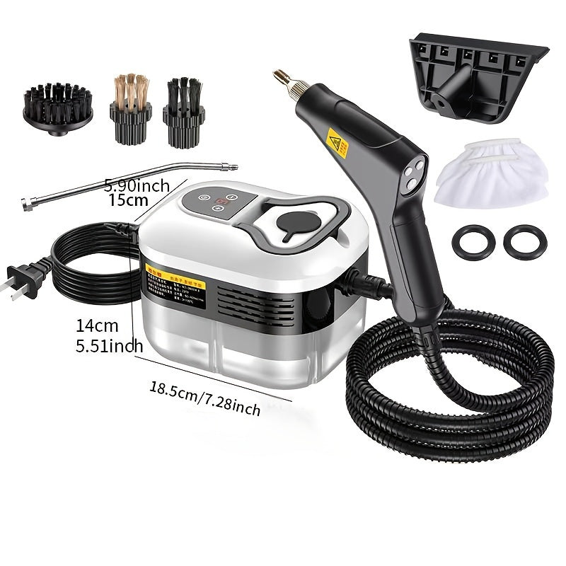 High Pressure Steam Cleaner - Handheld, 1500W, 110V, US Plug, Ideal for Kitchen Fume, Sofa, Small Air Conditioning, Washing Machine, with Multiple Nozzle Attachments, Steam Cleaner for Home Use|Modern Kitchen Cleaner|Durable